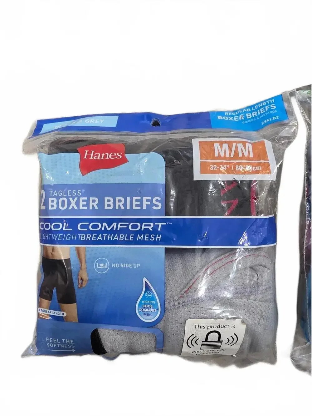 Hanes Men's Tagless Boxer Briefs 4-Pack Size M Cool Comfort & Soft Breathable